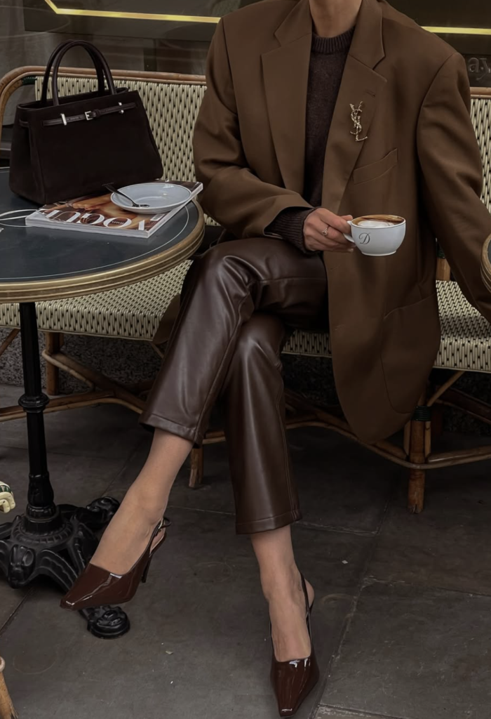 brown blazer